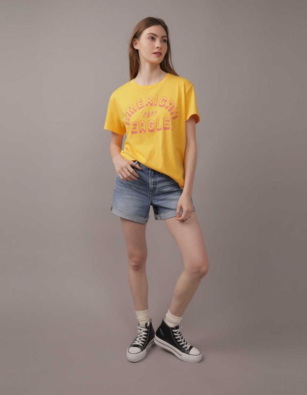 AE Short-Sleeve Graphic Tee - Mango, L 