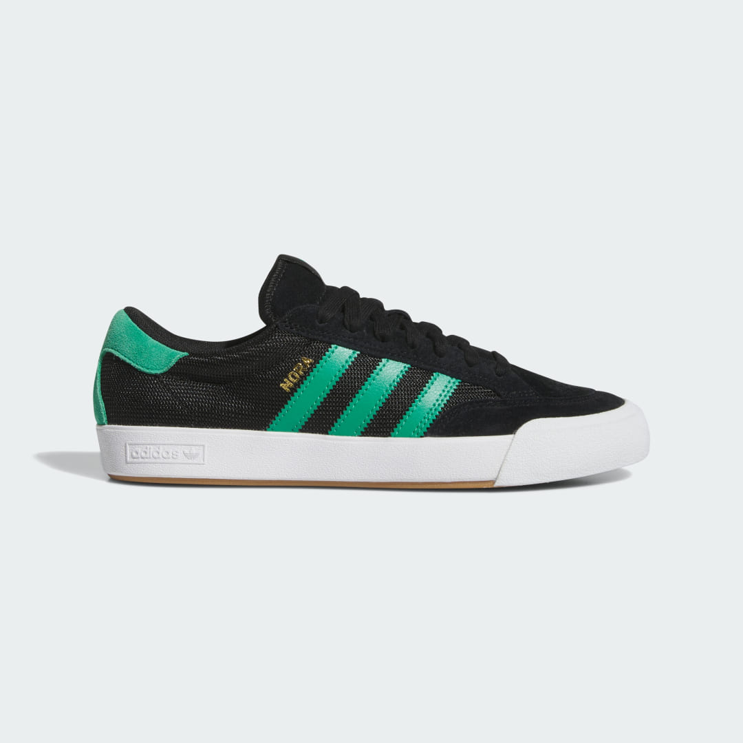 adidas Nora Shoes Skateboarding 12 UK Unisex Black / Court Green / White