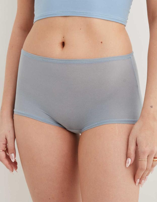SMOOTHEZ Everyday Boyshort Underwear - Monaco Blue, L 
