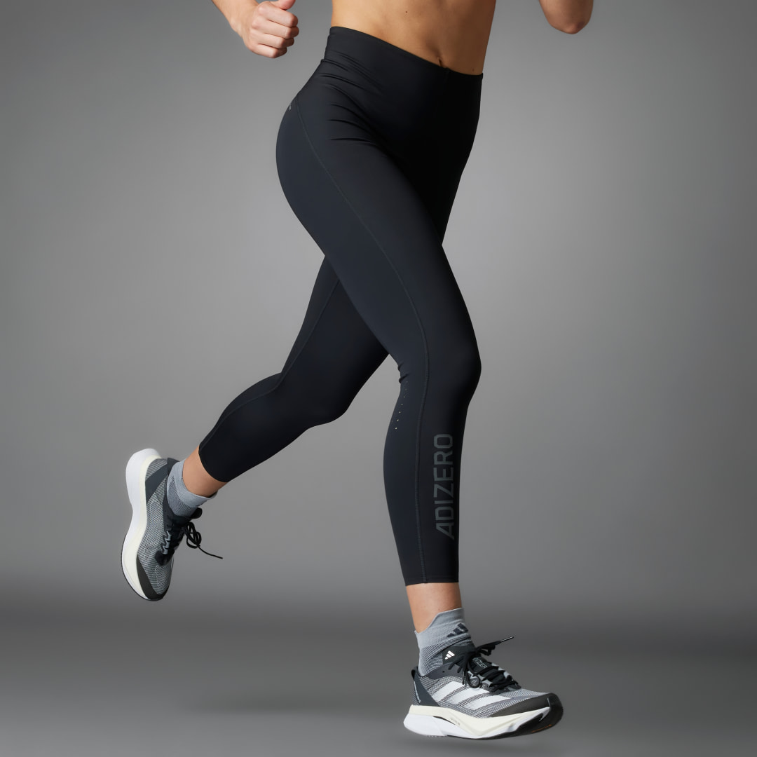 adidas Adizero 7/8 Leggings Running 2XS,XS,S,M,L,XL,2XL,A/2XS,A/XS,A/S,A/M,A/L,A/XL,A2XL Women Black / Grey