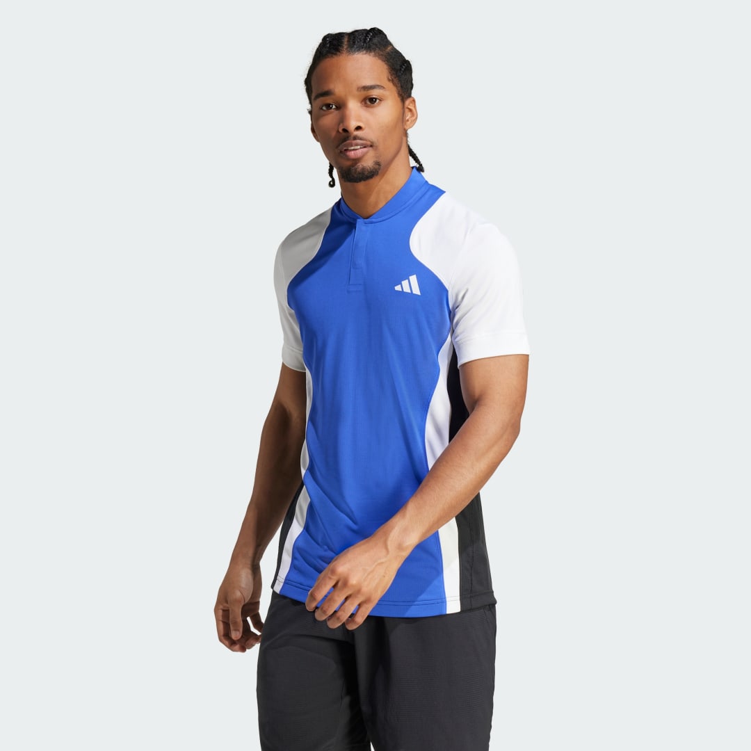 adidas Tennis Pro HEAT.RDY FreeLift Polo Shirt Tennis A/3XL Men Lucid Blue / White / Black