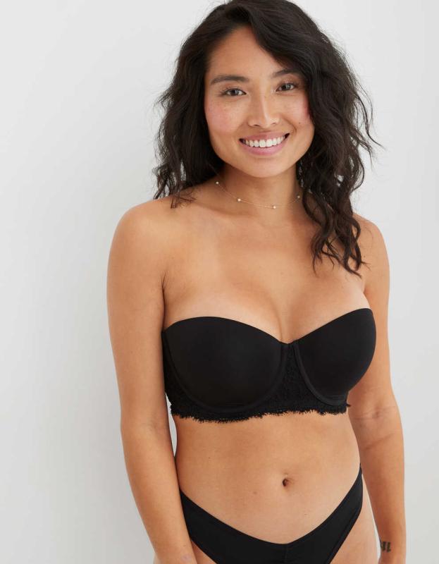 Show Off Strapless Push Up Bra - True Black, 36C 