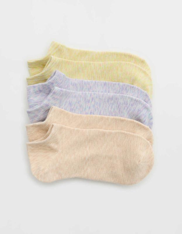 Aerie Ankle Sock 3-Pack - Lime, One Size 