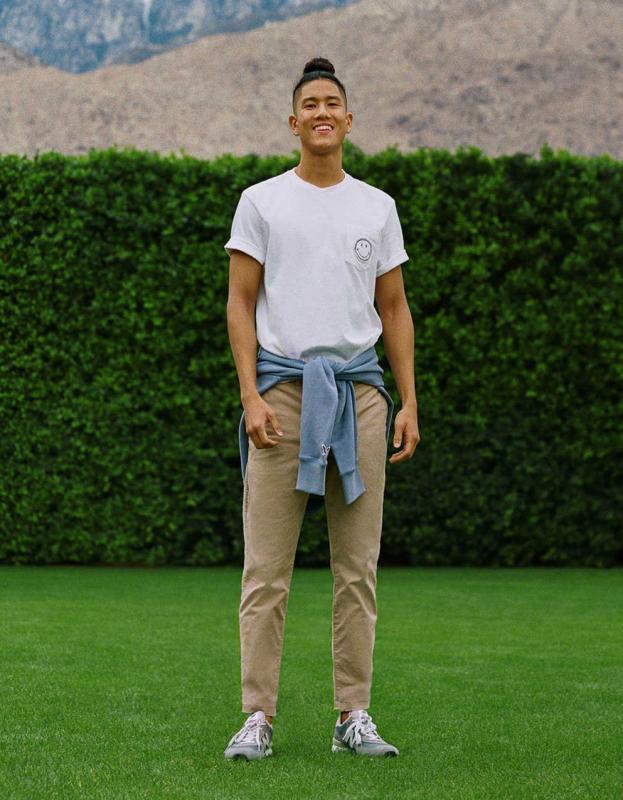 AE Flex Slim Lived-In Khaki Pant - Toasted Almond, 36W x 32L 