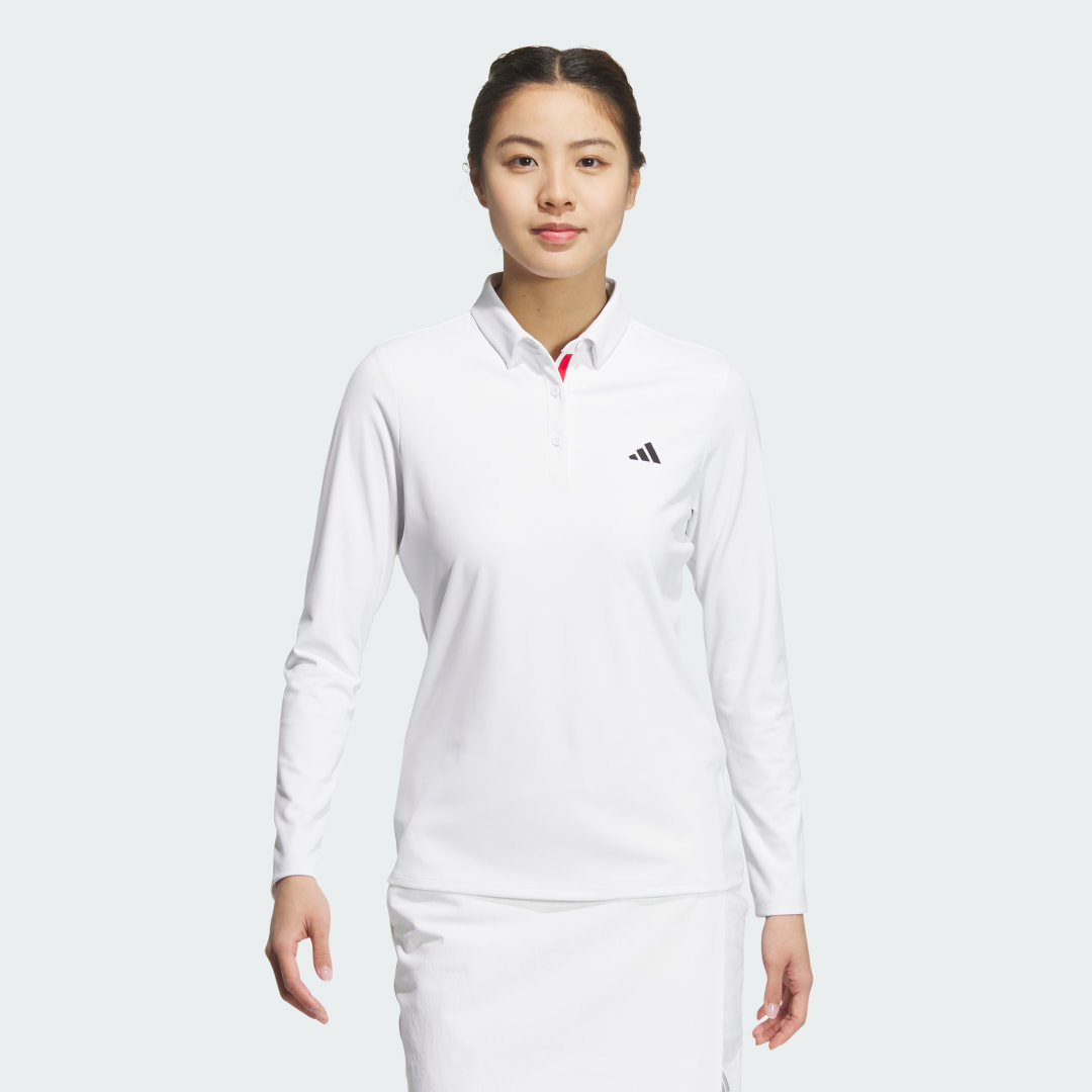 adidas Long Sleeve Polo Shirt Golf A/2XS Women White