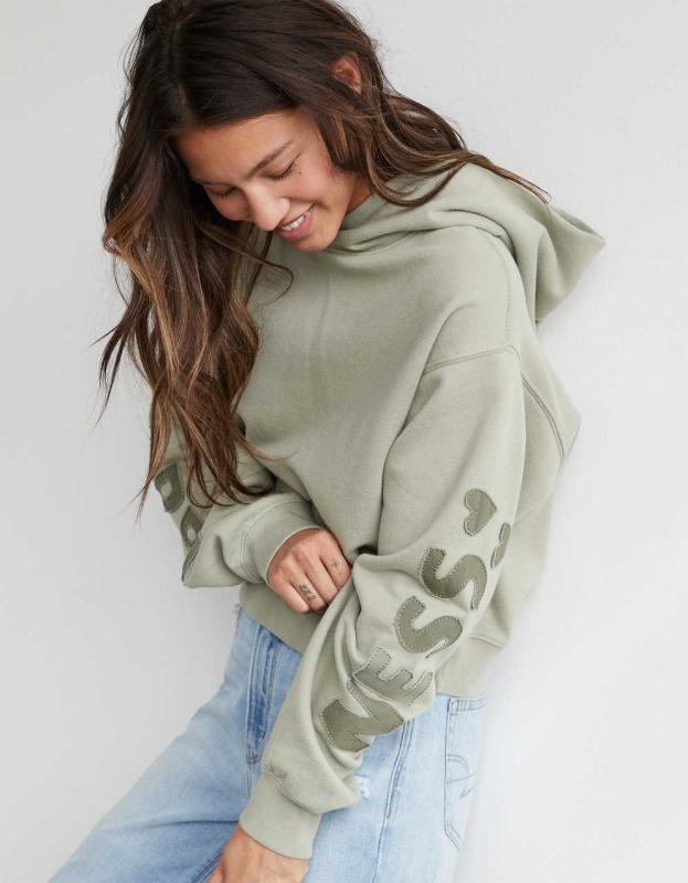 AE Classic Graphic Hoodie - Faded Olive, XL 