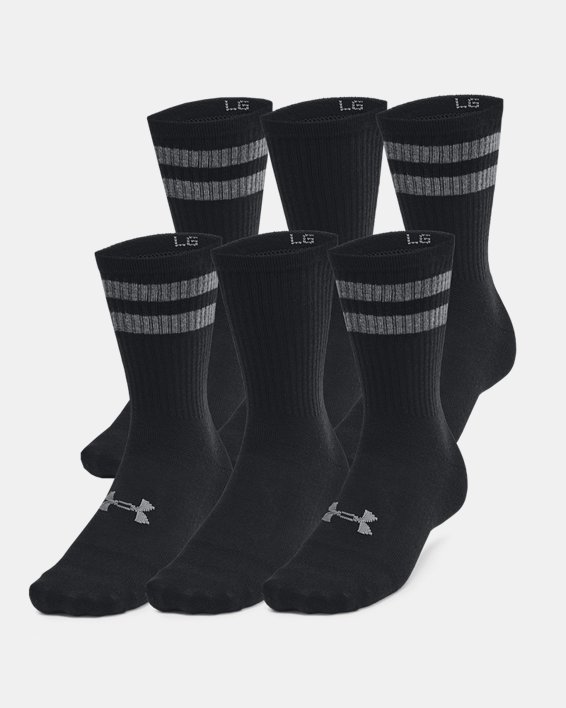 UA Essential Unisex 6-Pack Crew Socks