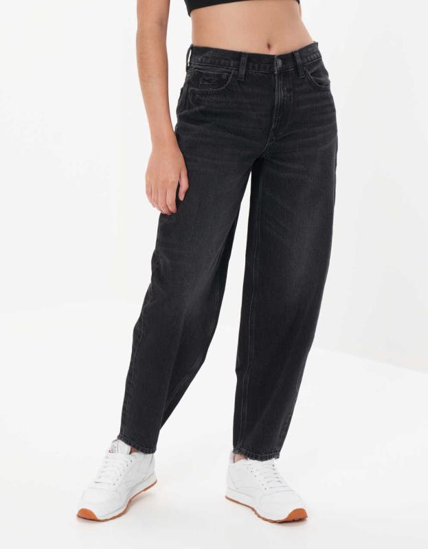 AE Balloon Jean - Black Wash, 00 