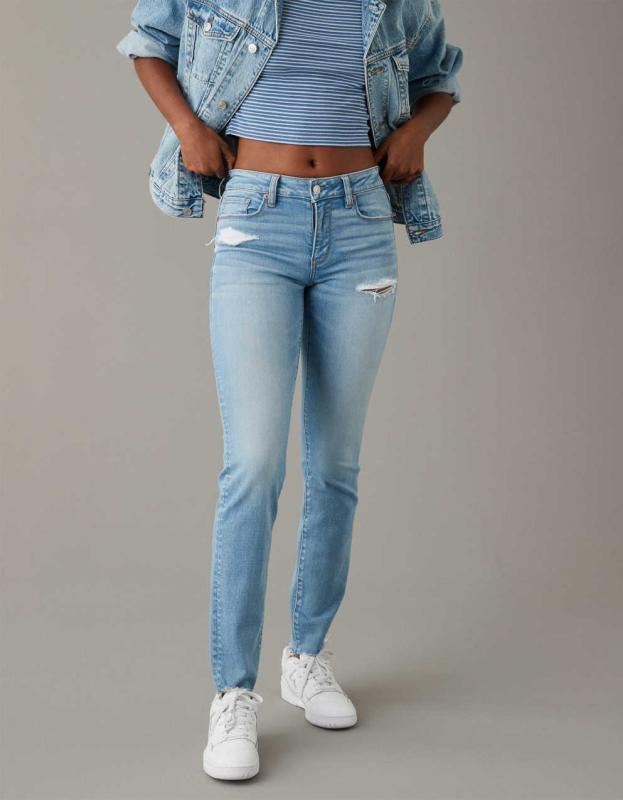 AE Next Level Low-Rise Skinny Jean - Blue Mist, 12 