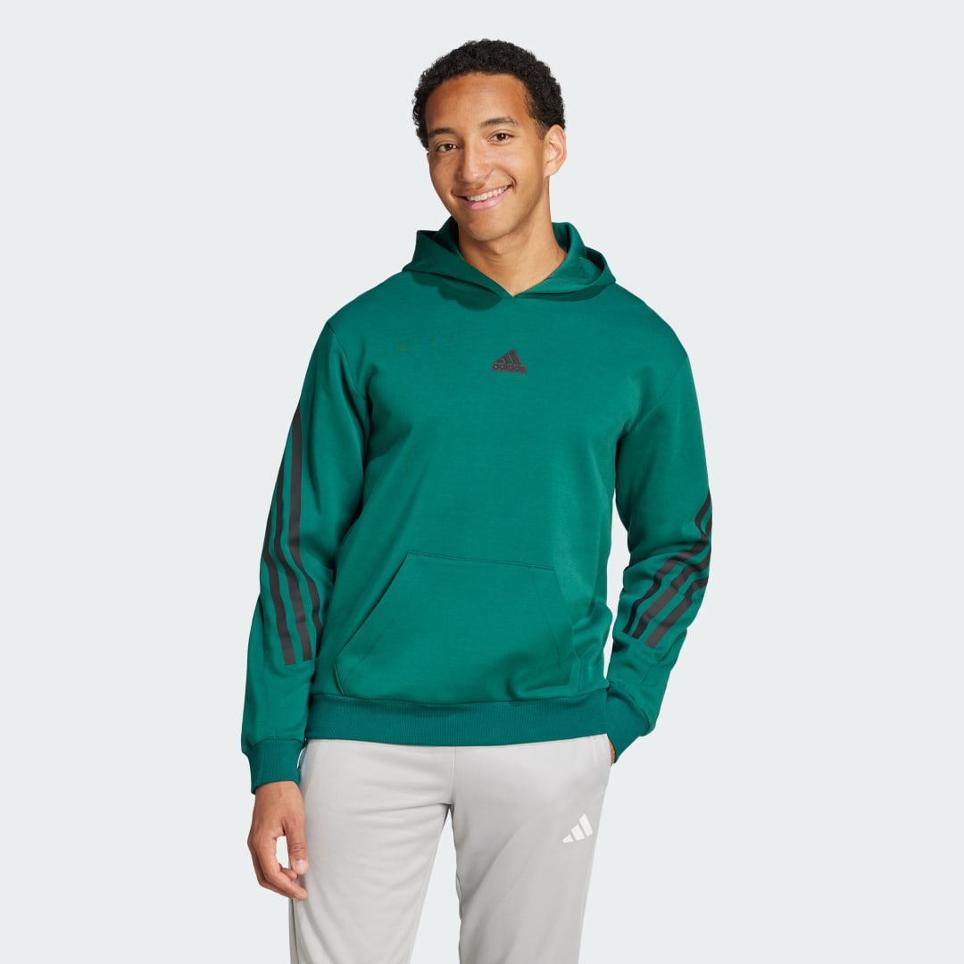 adidas Future Icons 3-Stripes Hoodie Lifestyle 3XL Men Green