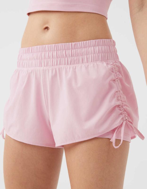 OFFLINE By Aerie Ruched Hot Stuff Short - Parfait Pink, L 