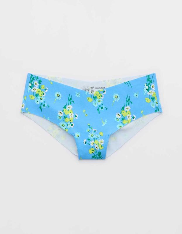 Superchill No Show Cotton Cheeky Underwear - Blue Vinyl, XS 