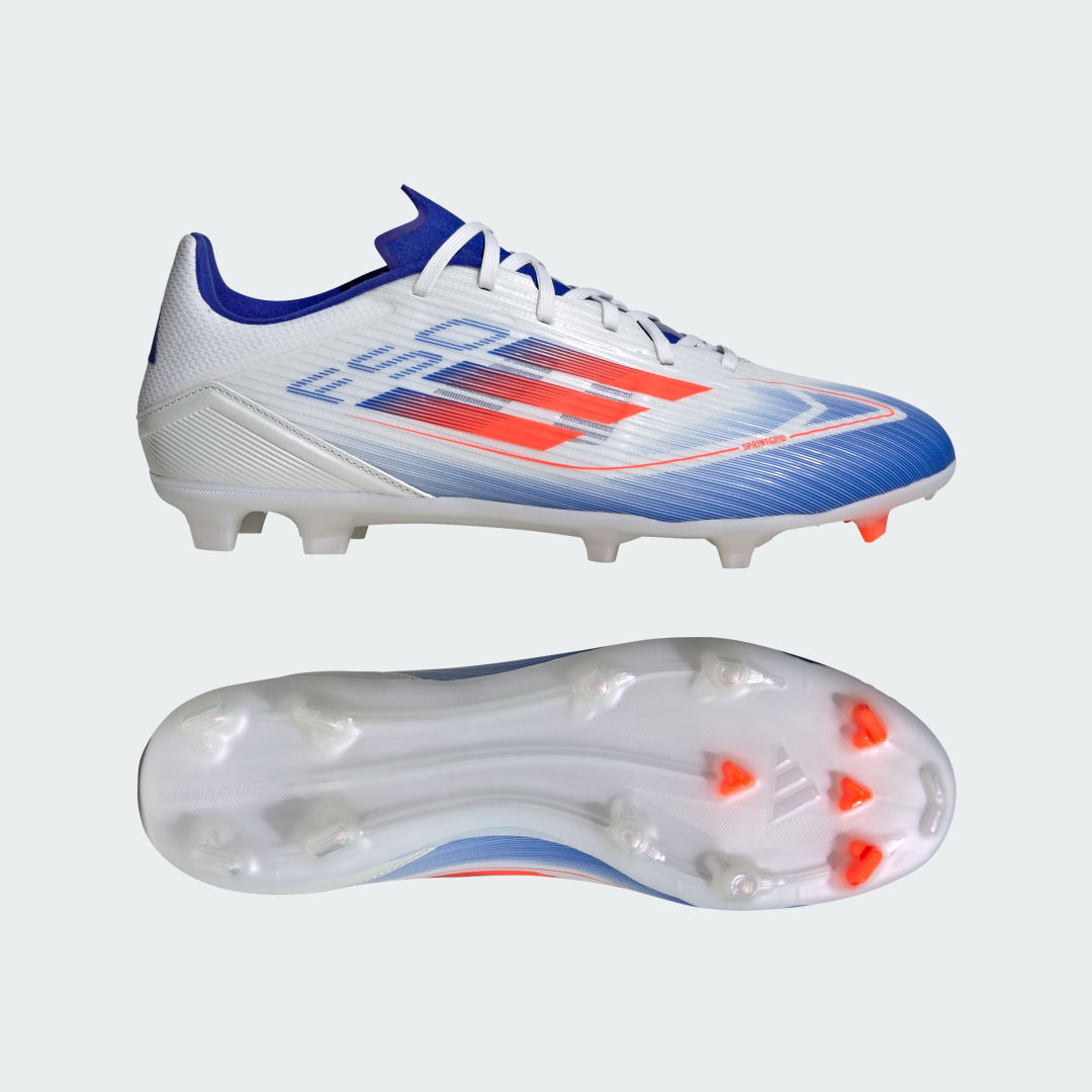 adidas F50 League Firm/Multi-Ground Boots Football 7.5 UK Unisex White / Red / Lucid Blue