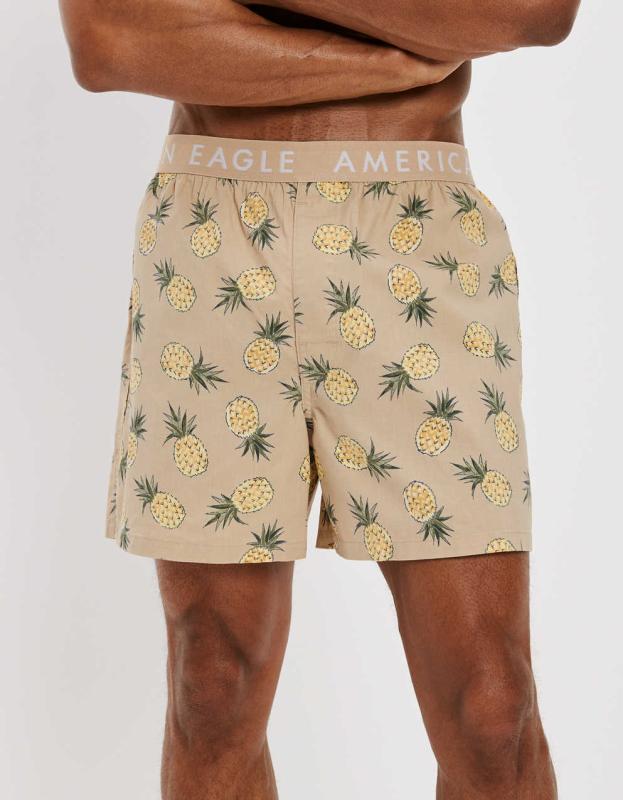 AEO Pineapple Stretch Boxer Short - Yellow, M 