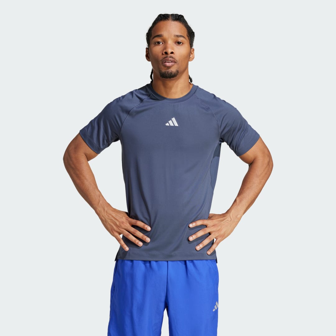 adidas Gym Training Tee Training A/M Men Shadow Blue