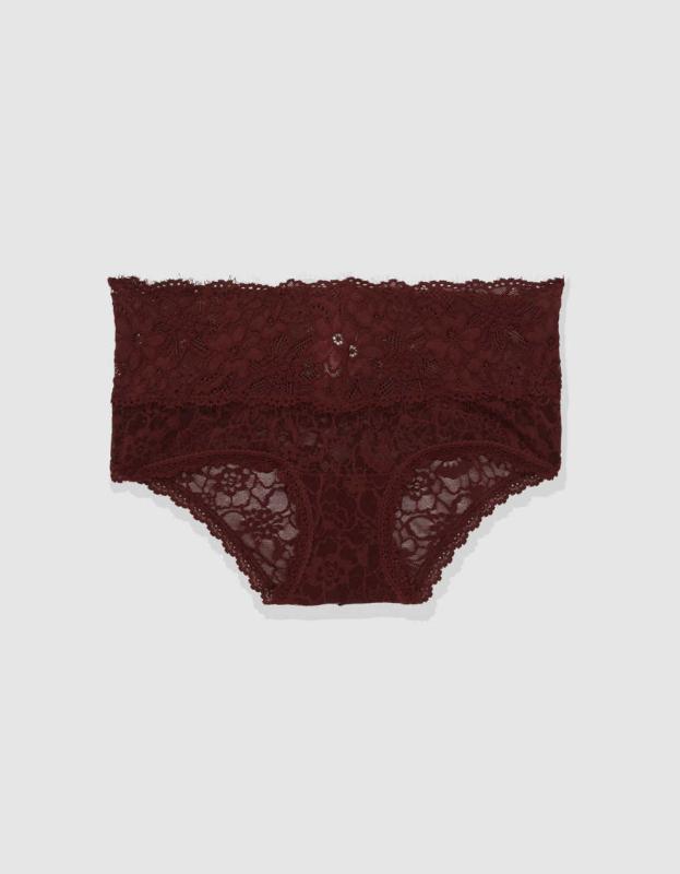 Show Off Eyelash Lace Boybrief Underwear - Royal Berry, L 