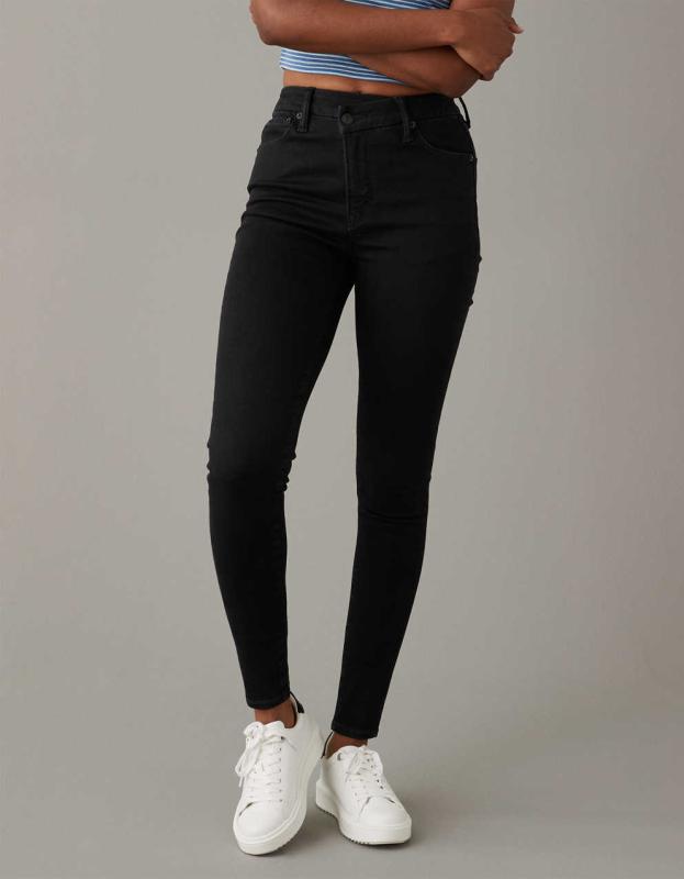 AE Luxe High-Waisted Jegging - True Black, 00 
