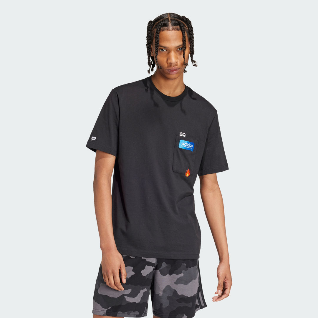 adidas Remoji Pocket Graphic Tee Lifestyle A/3XL Men Black