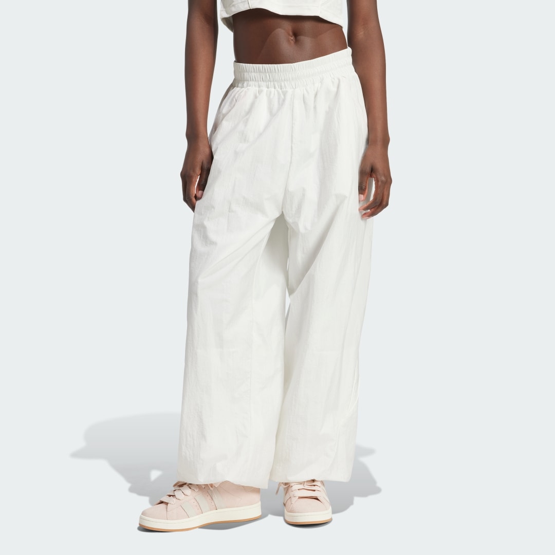 adidas Wide Leg Woven Pants Lifestyle A/2XS Women White