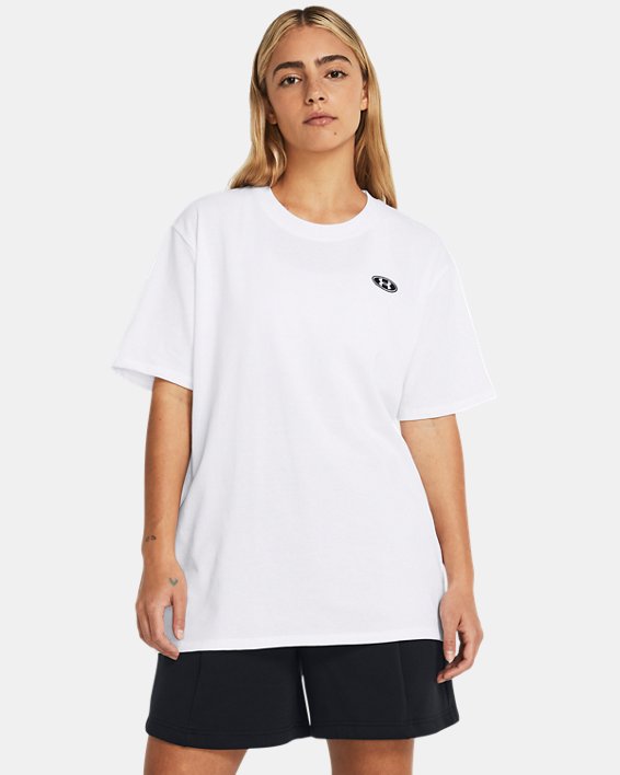 UA Heavyweight Embroidered Patch Women's Boyfriend Oversized Short Sleeve