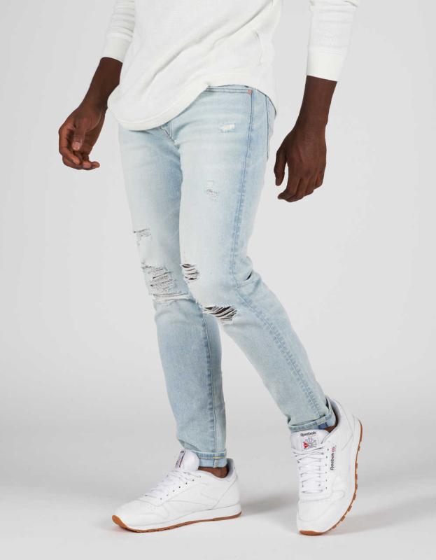 AE AirFlex+ Ripped Skinny Jean - Light Wash, 32W x 32L 