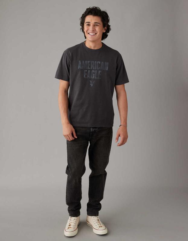 AE Logo Graphic T-Shirt - Dusted Slate, XXL 
