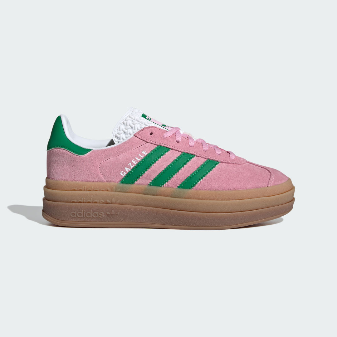 adidas Gazelle Bold Shoes Lifestyle 6.5 UK Unisex Pink / Green / White