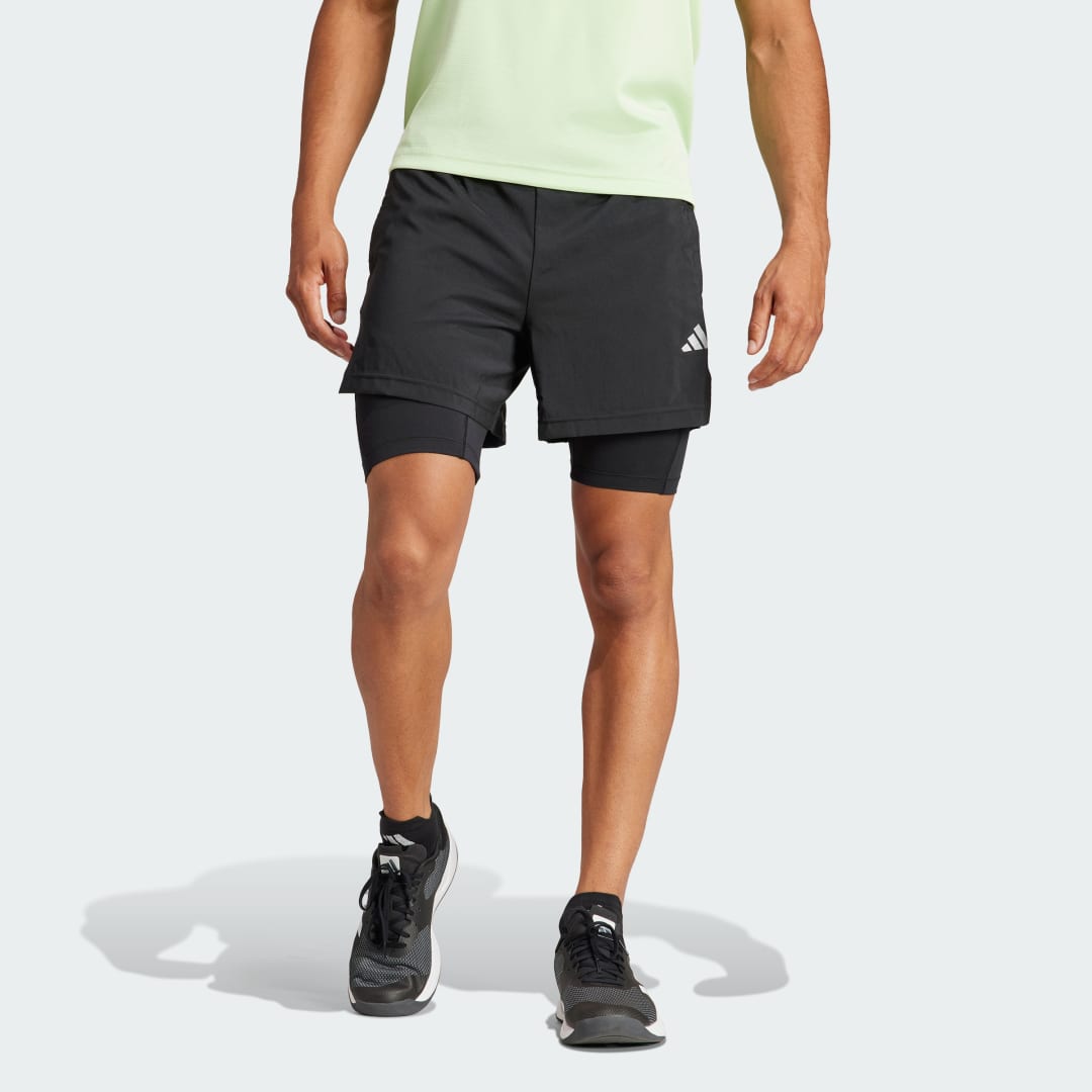adidas Gym Training 2-in-1 Shorts Training A/XL Men Black