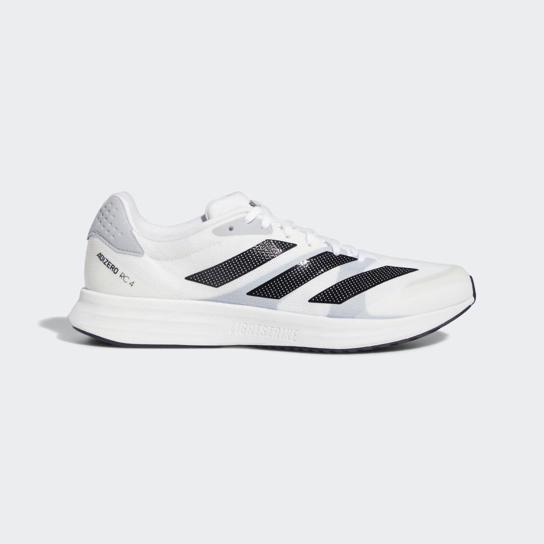 adidas Adizero RC 4 Shoes Running 4 UK Men White / Black / Halo Silver