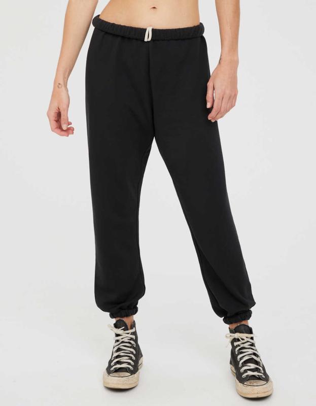 OFFLINE By Aerie OTT Fleece Jogger - True Black, M 