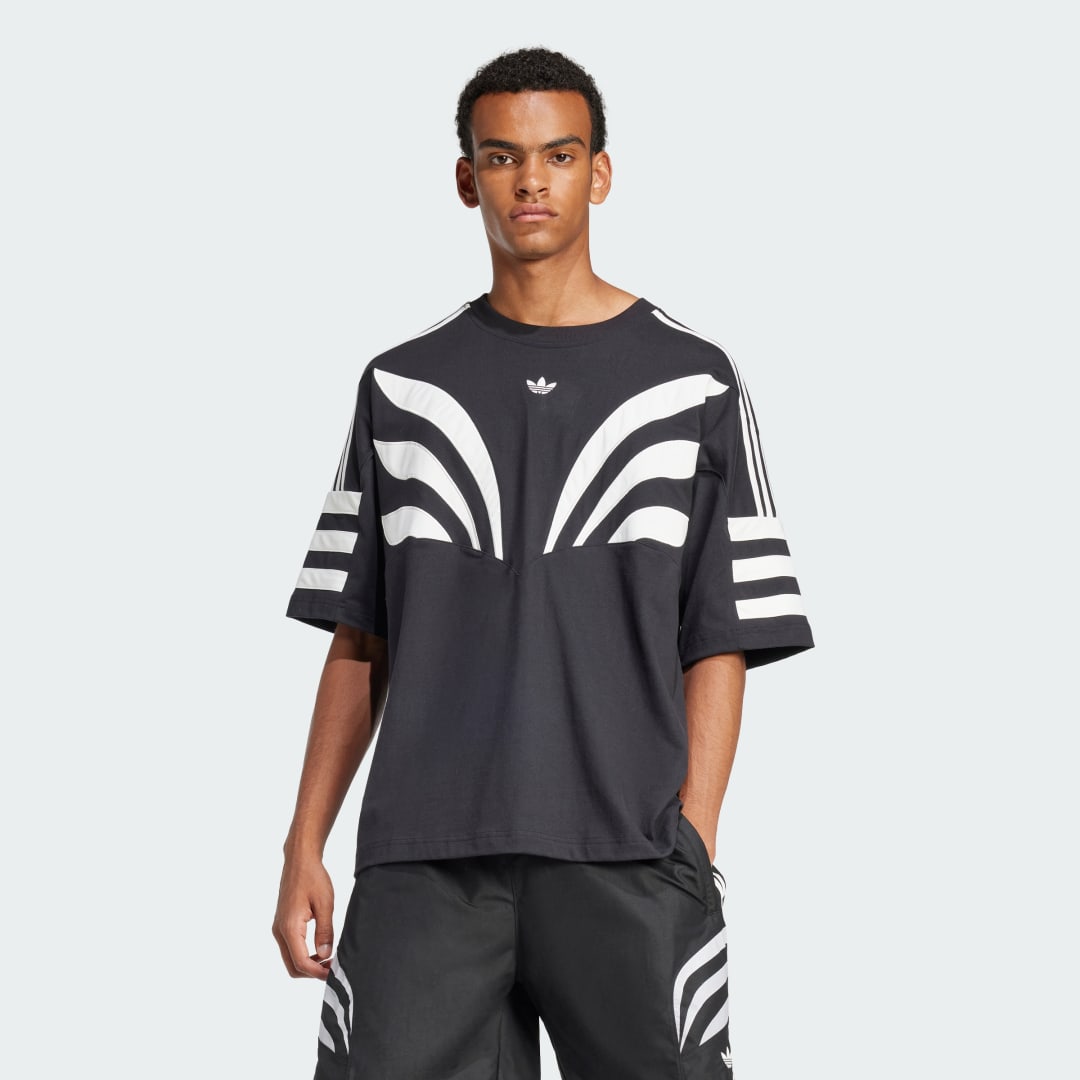 adidas Q3 Atlanta Tee Lifestyle XS,S,M,L,XL,2XL,3XL,4XL,A/2XS,A/XS,A/S,A/M,A/L,A/XL,A/2XL,A/3XL Men Black / White