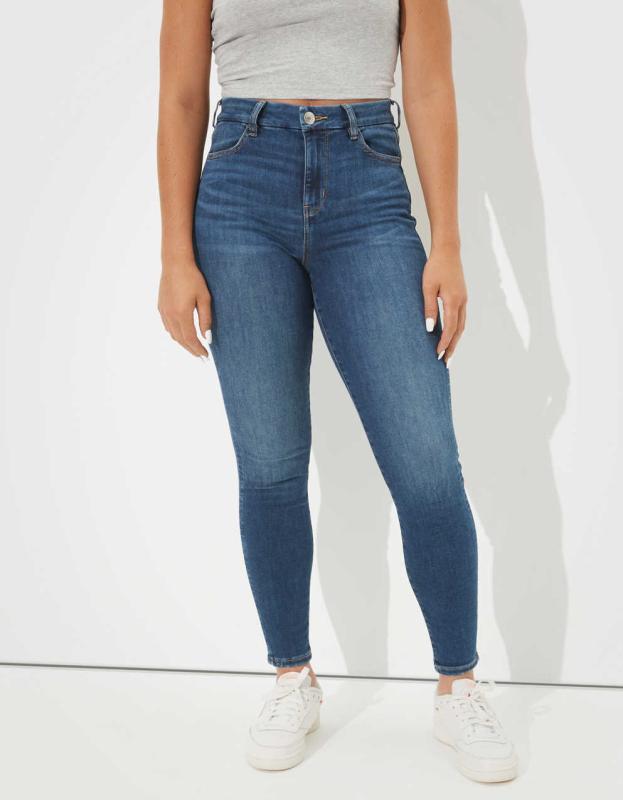 AE Ne(x)t Level Curvy High-Waisted Jegging - Dark Atlantic, 4 