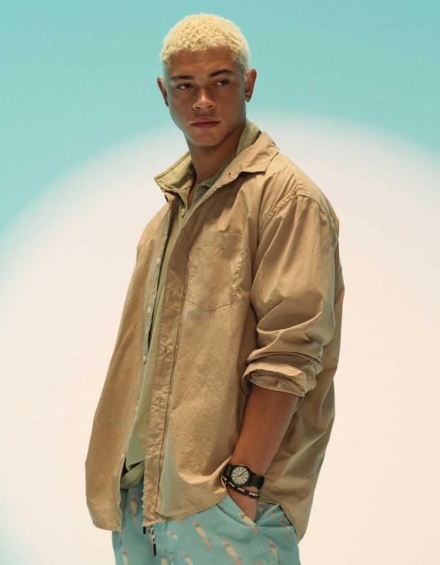 AE Everyday Relaxed Oxford Button-Up Shirt - Dune Khaki, S 