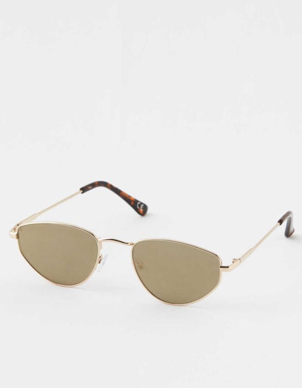 Aerie Throw-Back Sunglasses - Olive, One Size 