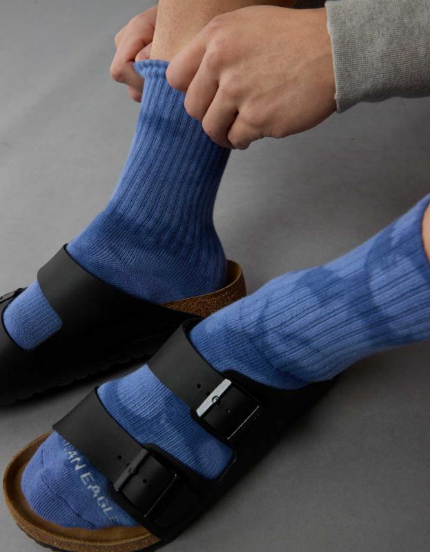 AE Crew Socks 3-Pack - Blue, One Size 
