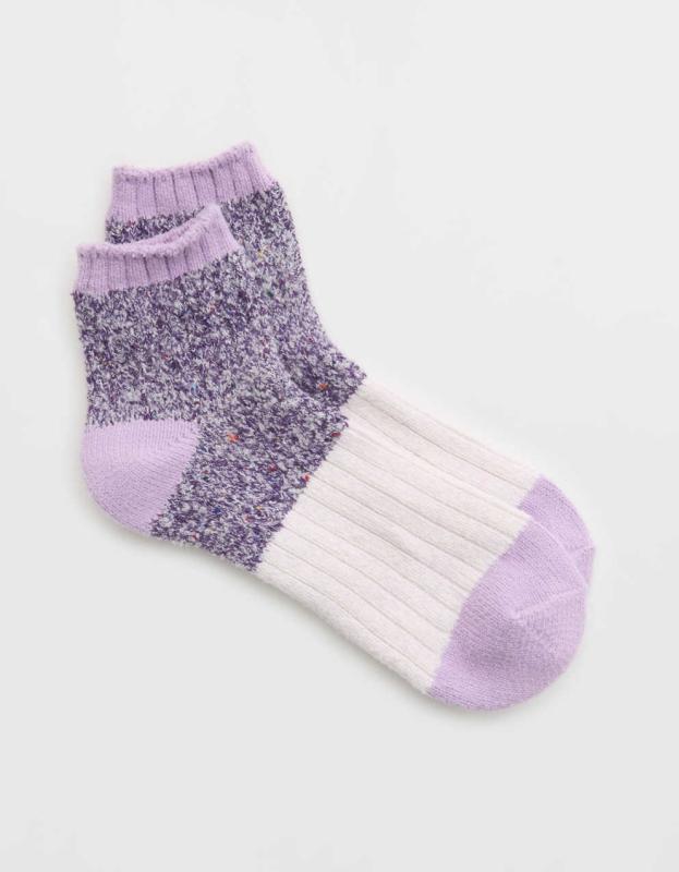 Aerie Colorblock Bobby Socks - Purple Wash, One Size 