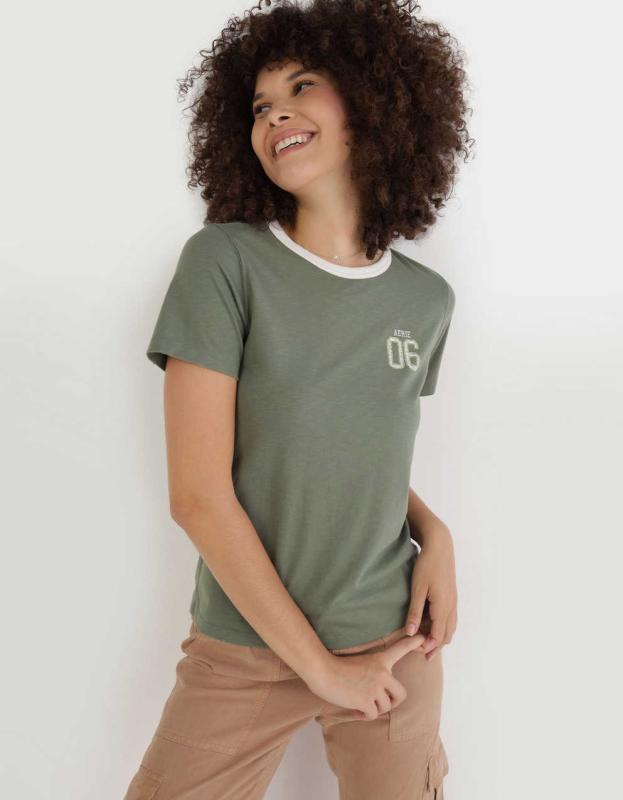 Aerie Classic T-Shirt - Festive Olive, XS 