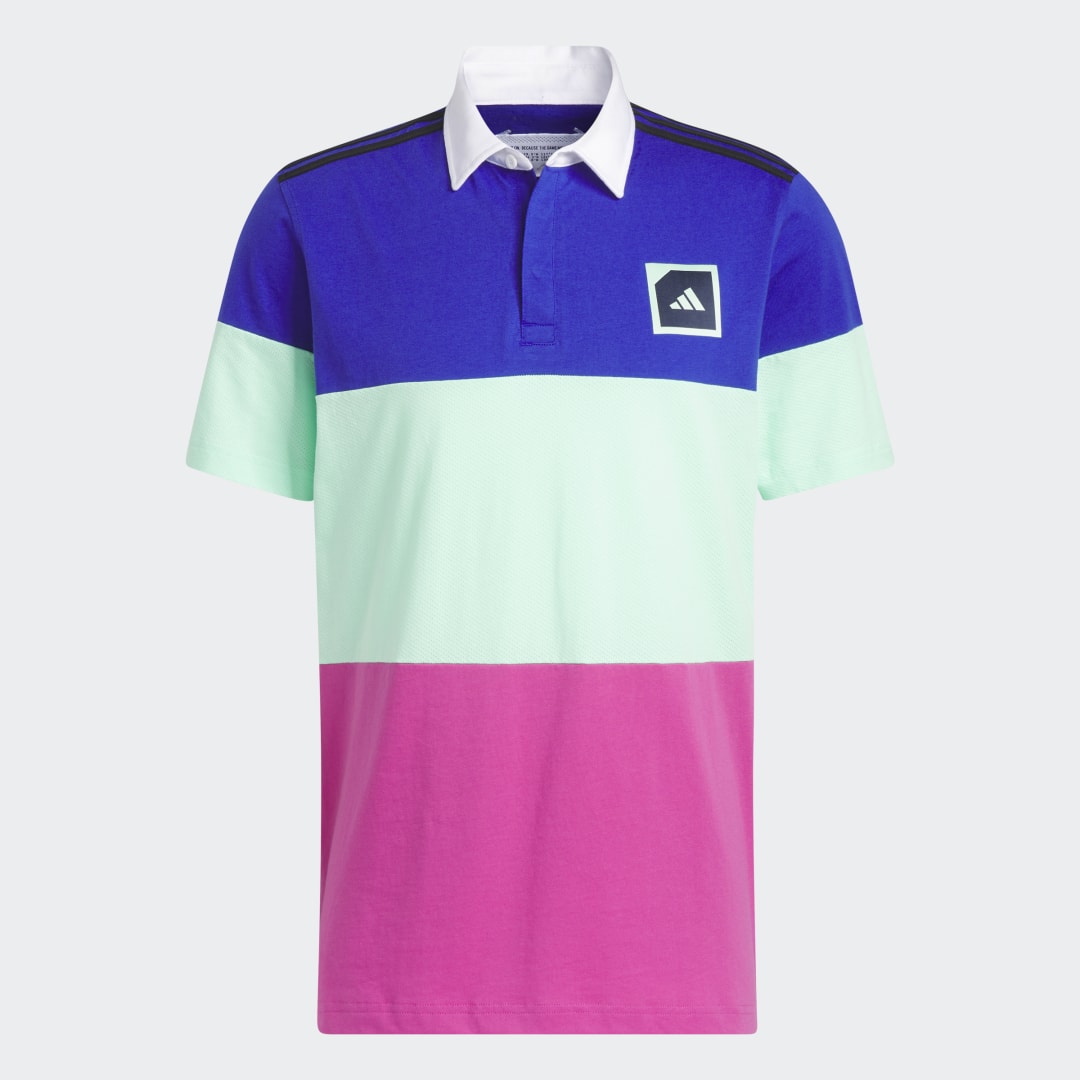 adidas Adicross Block Golf Polo Shirt Golf A/2XL Men Lucid Blue