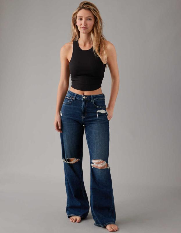 AE High Neck Daily Fave Tank Top - Black, M 