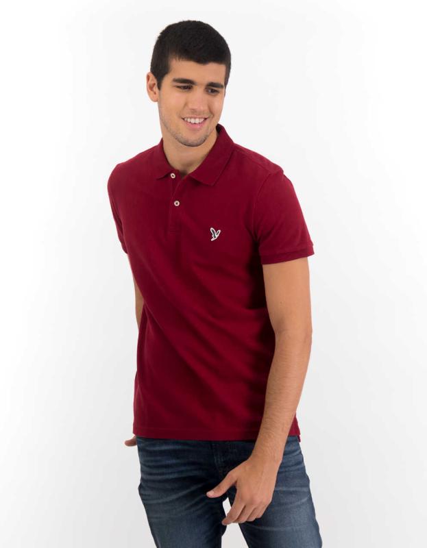 AE Slim Fit Flex Pique Polo Shirt - Red, XS 