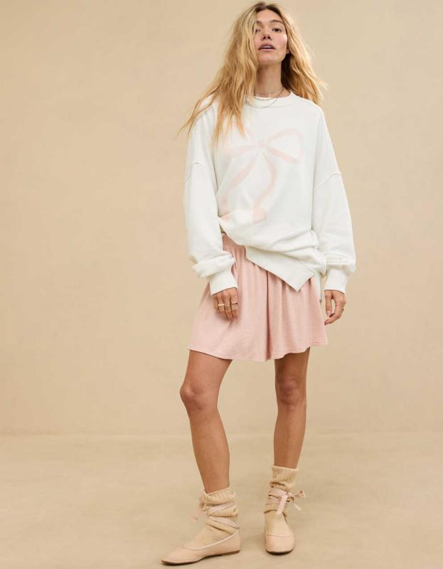 Aerie High Waisted Flirty Short - Dusty Pink, XS 