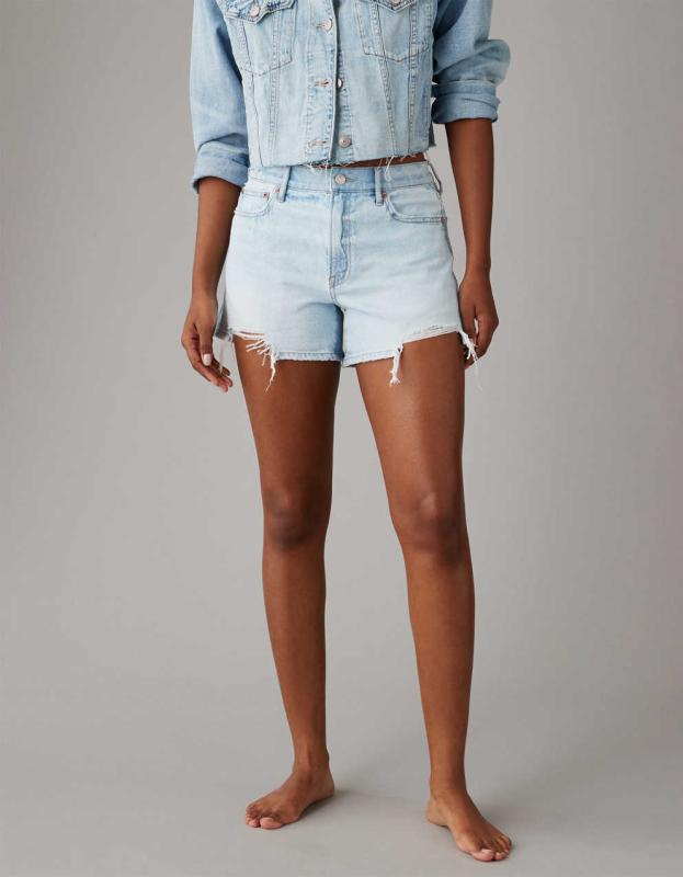 AE Strigid 4" Perfect Denim Short - Light Wash, 00 