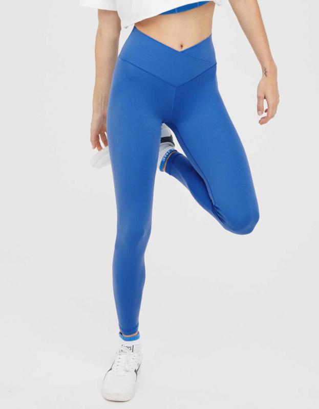 OFFLINE By Aerie Real Me High Waisted Crossover Legging - Cobalt, XXS 