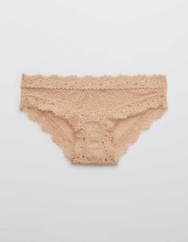 Aerie Eyelash Lace Bikini Underwear - Sands, S 