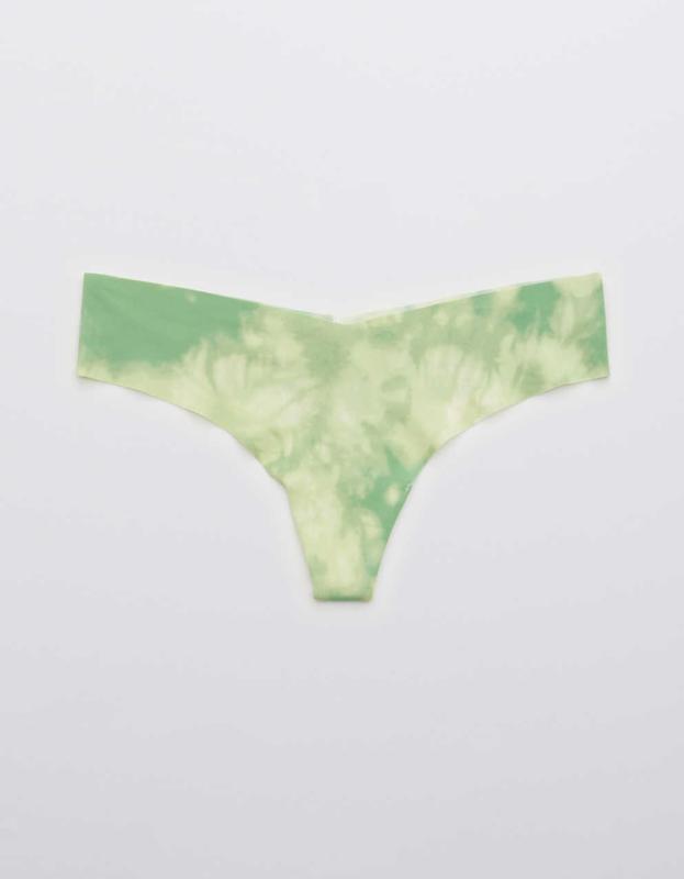 Aerie No Show Thong Underwear - Midday Mint, L 