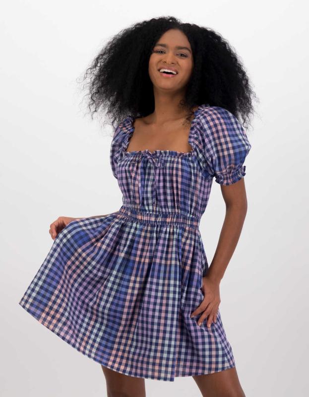 Aerie Puff Sleeve Mini Dress - Fresh Bright, XS 
