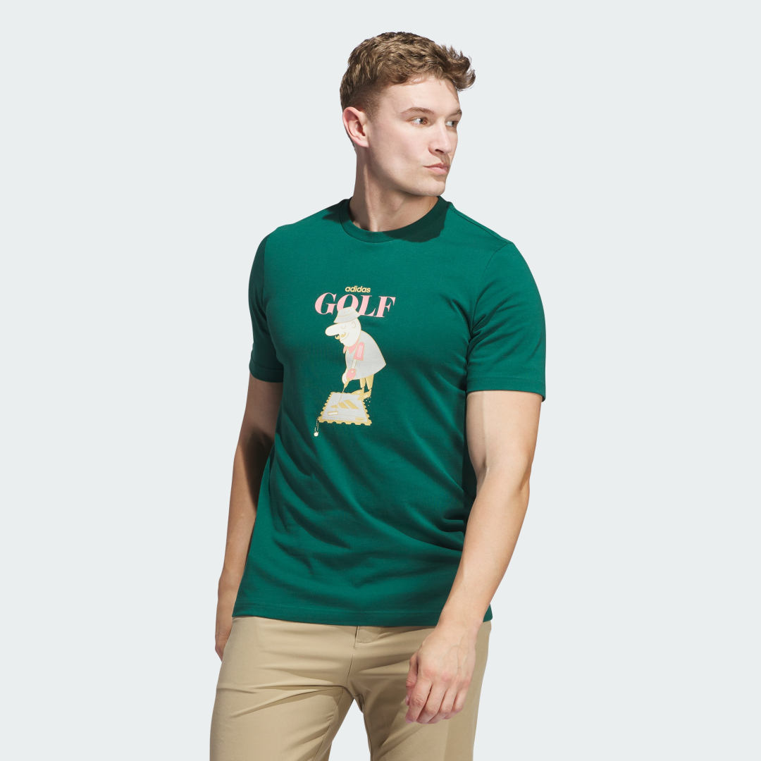 adidas Chip Greens Graphic Tee Golf A/XL Men Green