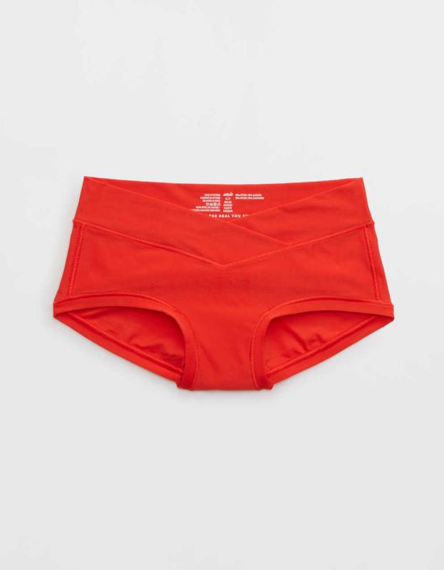 SMOOTHEZ Everyday Crossover Boybrief Underwear - Holiday Red, S 