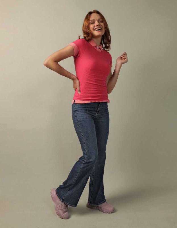 AE Hey Baby Ribbed T-Shirt - Pink, XXS 