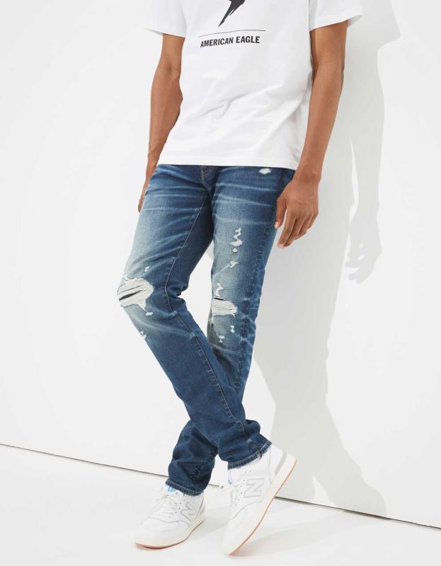 AE AirFlex+ Patched Slim Jean - Dark Shadow, 29W x 30L 